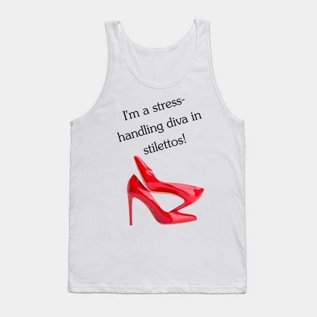 Stiletto Ninja Seeing Red Tank Top by Pathway Prints